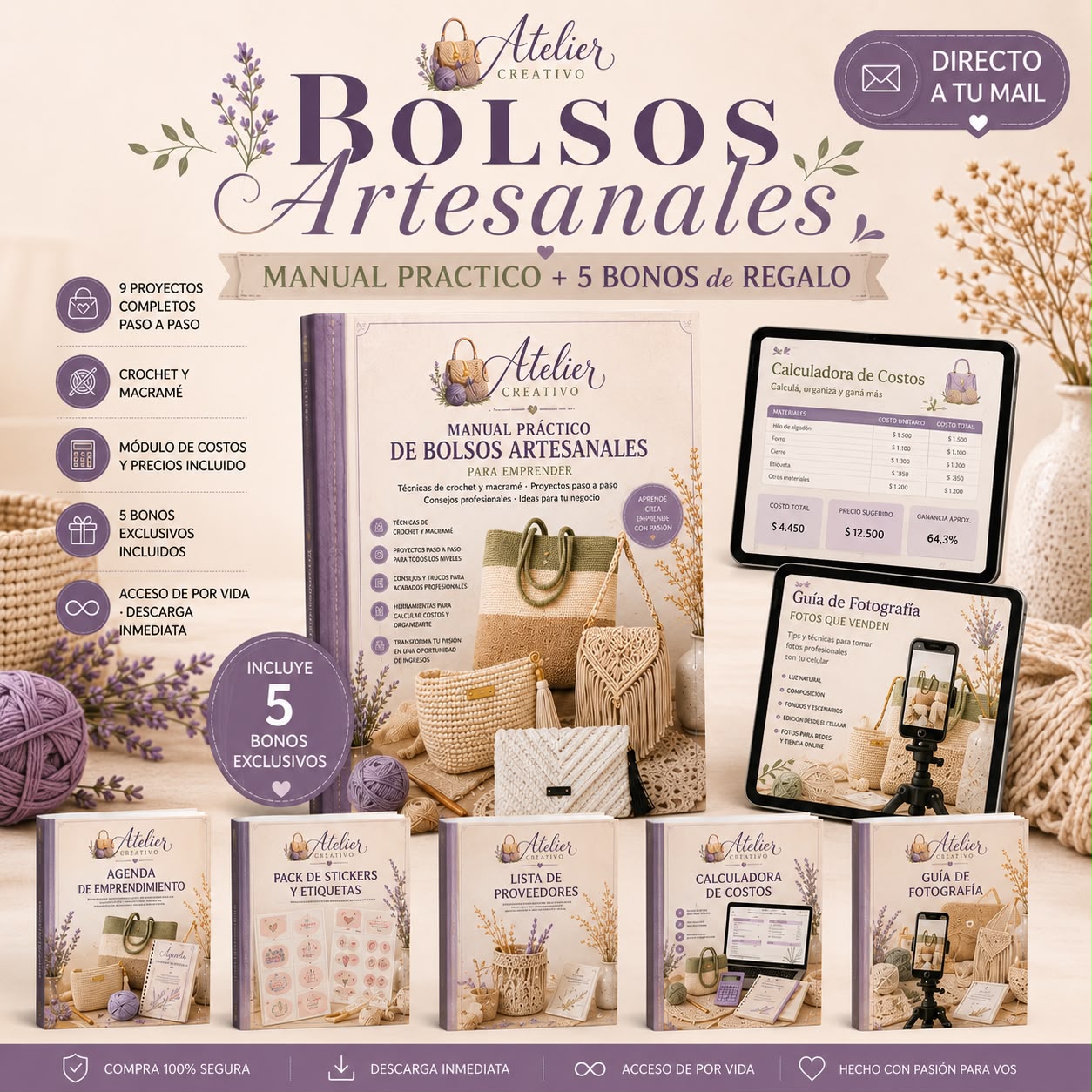 Manual Practico de Bolsos Artesanales - Atelier Creativo